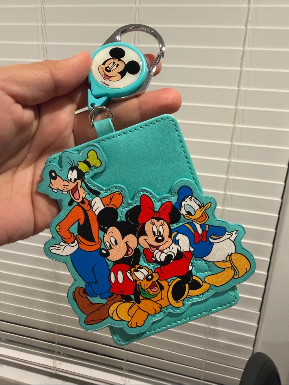 Disney Teal lanyard Tag with Mickey & Friends